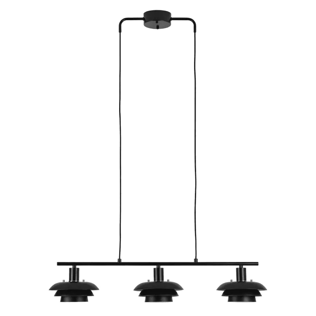Stealth 86cm Schwarz hängelampe Von Nordic Lighting - Die Leuchte wird mit zwei Sets an Details geliefert &ndash; Kn&ouml;pfen und Ringen in Messingoptik und Schwarz &ndash; sodass Sie ganz einfach die Optik w&auml;hlen k&ouml;nnen, die am besten zu Ihrer Einrichtung passt.