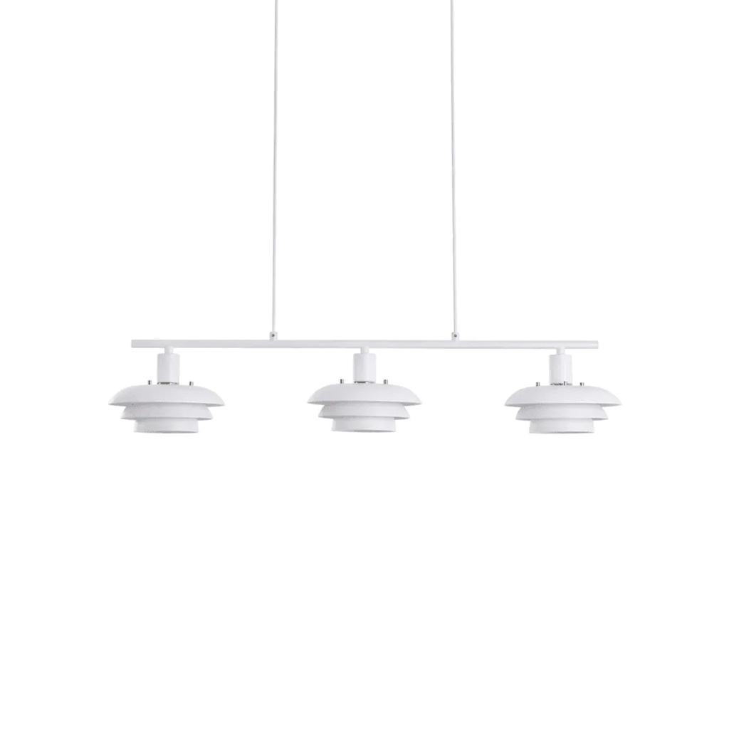 Stealth 86cm Weiß hängelampe Von Nordic Lighting - Die Leuchte wird mit zwei Sets an Details geliefert &ndash; Kn&ouml;pfen und Ringen in Chrom und Wei&szlig; &ndash; sodass Sie ganz einfach die Optik w&auml;hlen k&ouml;nnen, die am besten zu Ihrer Einrichtung passt.