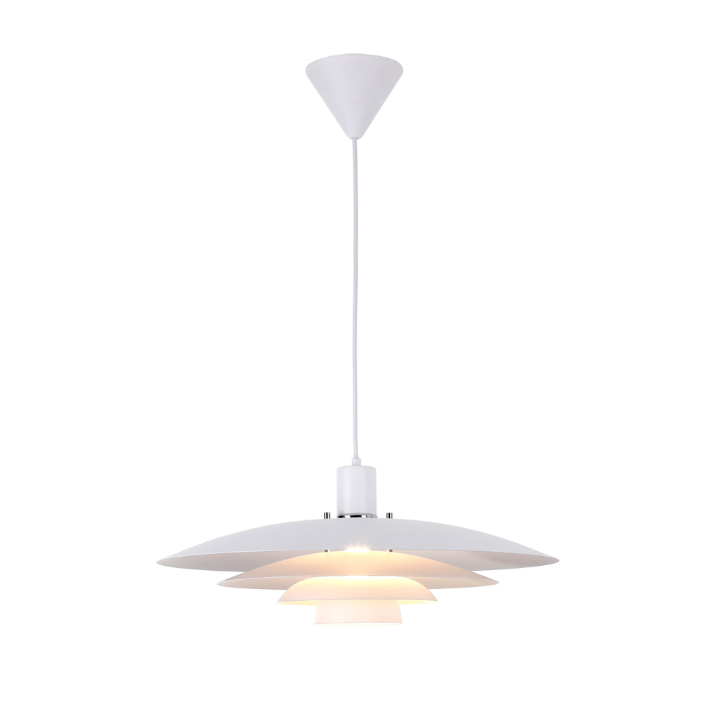 Stealth Ø50 Weiß hängelampe Von Nordic Lighting - Die Leuchte wird mit zwei Sets an Details geliefert &ndash; Kn&ouml;pfen und Ringen in Chrom und Wei&szlig; &ndash; sodass Sie den gew&uuml;nschten Ausdruck w&auml;hlen und das Design an Ihre Einrichtung anpassen k&ouml;nnen.