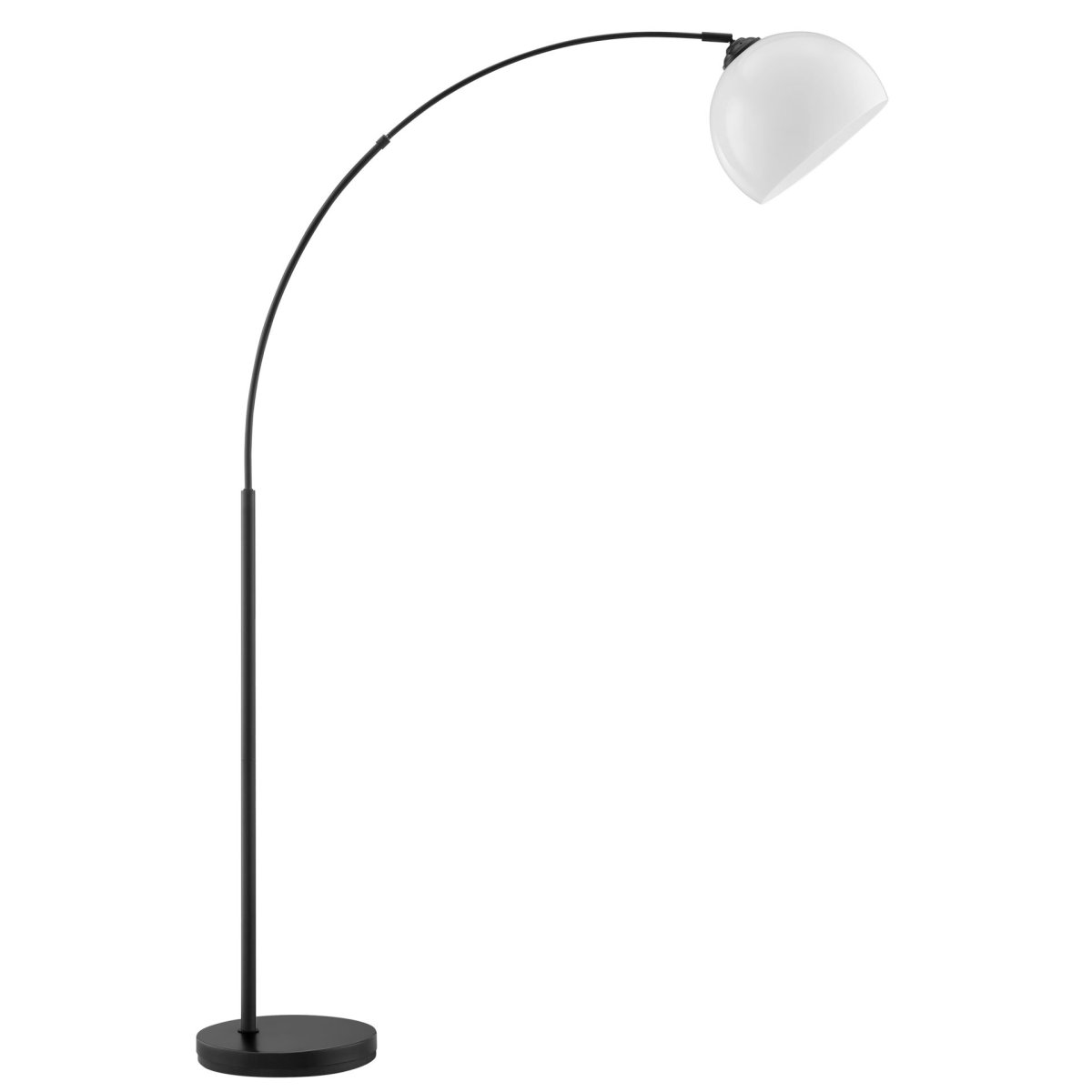 Vessa Schwarz stehlampe Von Brilliant - Die stilvolle Stehleuchte Vessa aus schwarzem Metall mit wei&szlig;em Kunststoffschirm verleiht der Lampe eine sanfte und elegante Ausstrahlung.