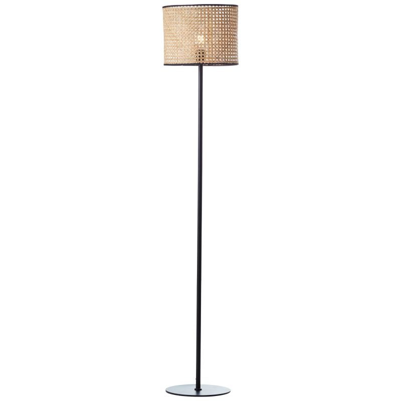 Wiley Natur stehlampe Von Brilliant - Der Rattanschirm sorgt für eine warme und gemütliche Atmosphäre.