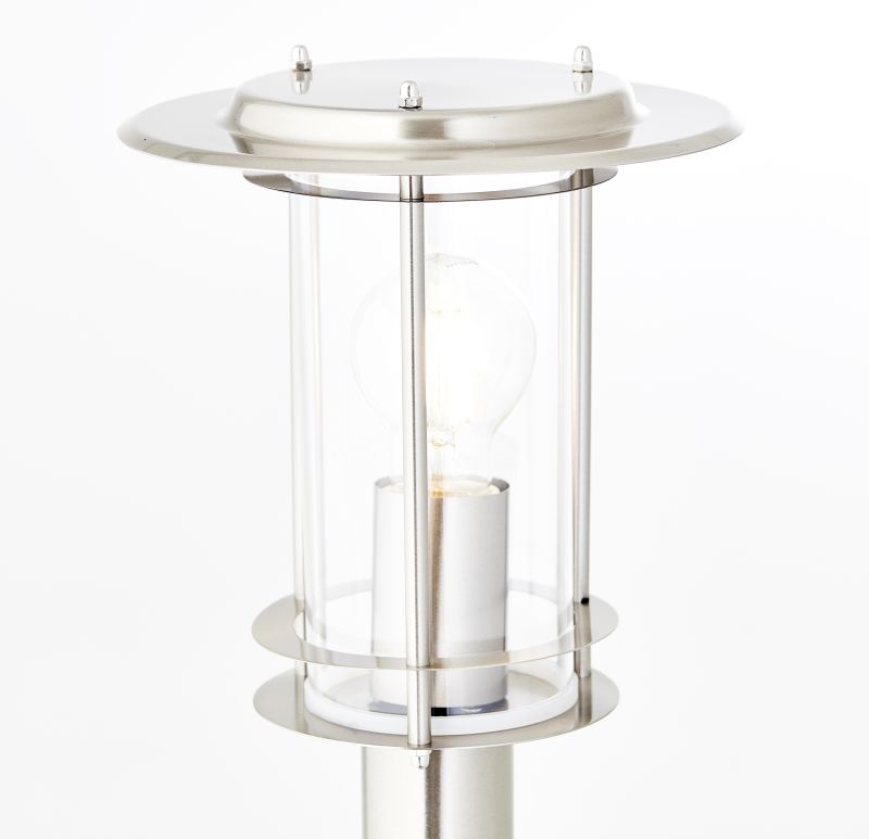 York 100cm Stahl pollarleuchten Von Brilliant - Mit einer Höhe von 1 Meter bietet er klare Orientierung im Dunkeln und ist gleichzeitig ein stilvolles Highlight im Außenbereich.