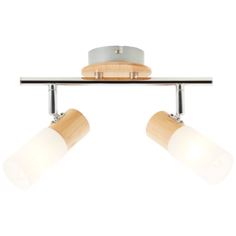 Babsan 2 Holz spotlight Von Brilliant - Die Holzdetails in Kombination mit den weißen Schirmen vermitteln ein warmes und natürliches Gefühl, das auf moderne Funktionalität trifft.