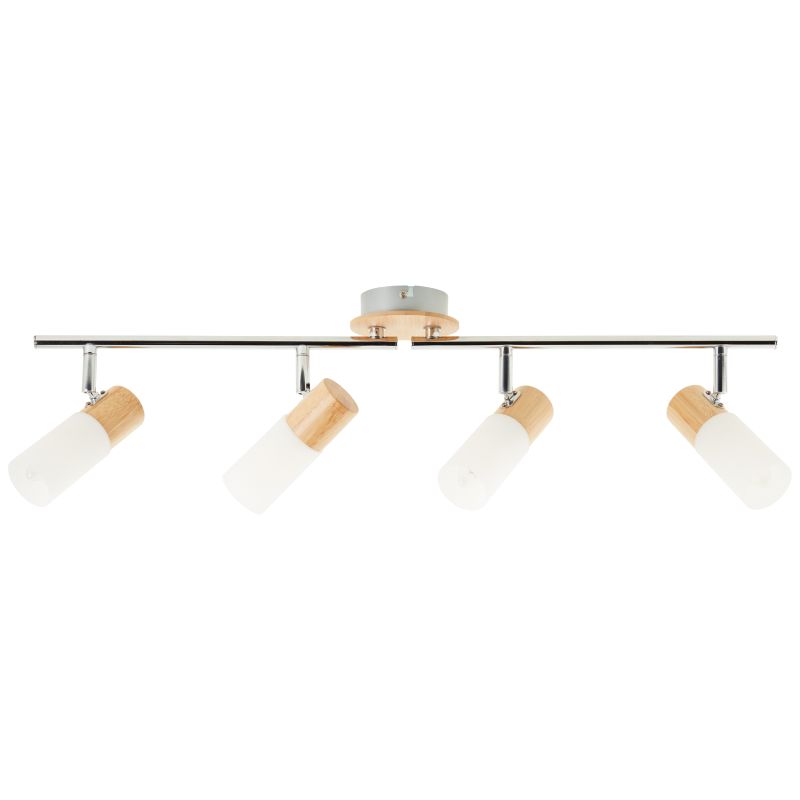 Babsan 4 Holz spotlight Von Brilliant - Die Holzdetails in Kombination mit den weißen Schirmen vermitteln ein warmes und natürliches Gefühl, das auf moderne Funktionalität trifft.