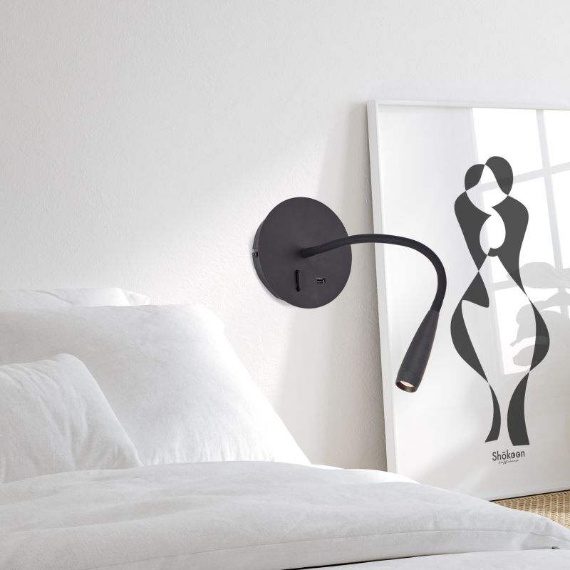 Jutta Schwarz leselampe Von Brilliant - Die Wandleuchte Jutta ist eine elegante Wahl, die gerichtetes und angenehmes Licht verbreitet.