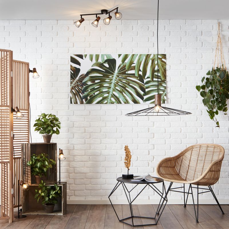 Manama 4 Schwarz spotlight Von Brilliant - Die verstellbaren Leuchtenköpfe ermöglichen eine einfache Lichtausrichtung, unabhängig davon, ob die Leuchte an der Decke oder an der Wand montiert ist.