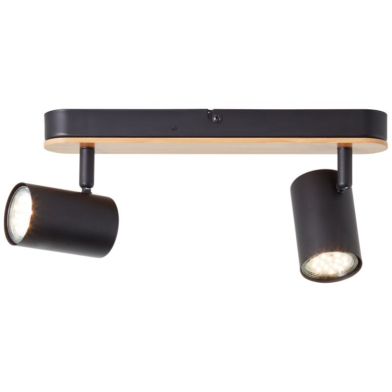 Niels 2 Schwarz spotlight Von Brilliant - Niels ist ein flexibler Strahler, der sowohl an der Decke als auch an der Wand eingesetzt werden kann.