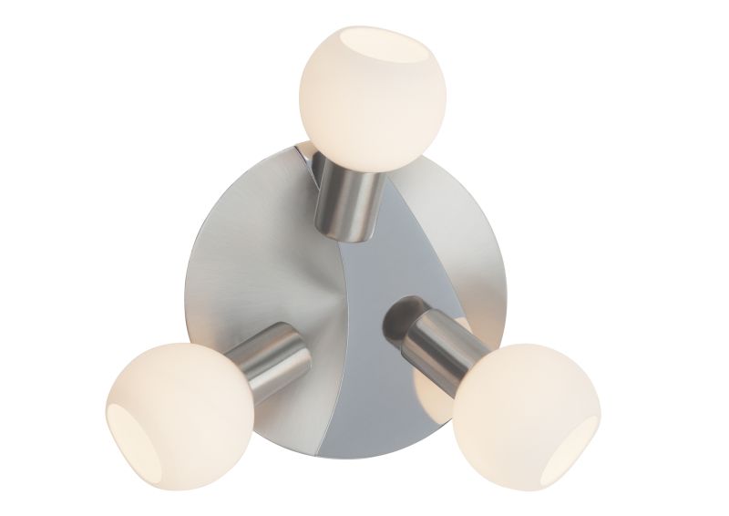 Tiara 3 Silber spotlight Von Brilliant - Tiara ist ein zeitloser Strahler aus Metall in Silber, der f&uuml;r flexible Beleuchtung im Wohnbereich sorgt.