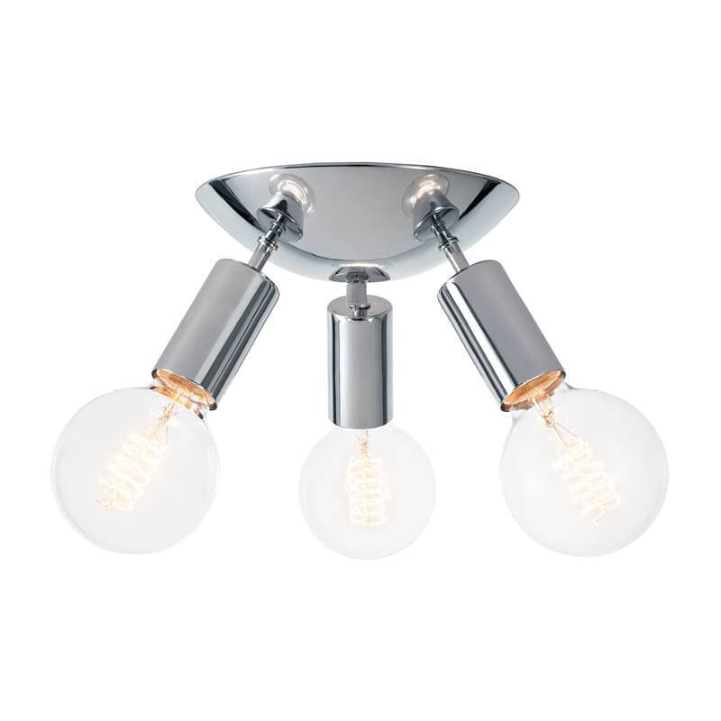 Aten Ø20 Chrom spotlight Von Lampan - Die offenen Lichtquellen der Lampe spenden direktes Licht und eignen sich daher ideal zum Beleuchten gr&ouml;&szlig;erer Bereiche oder zum Erzeugen einer stimmungsvollen Beleuchtung beispielsweise im Wohnzimmer, in der K&uuml;che oder im Flur.