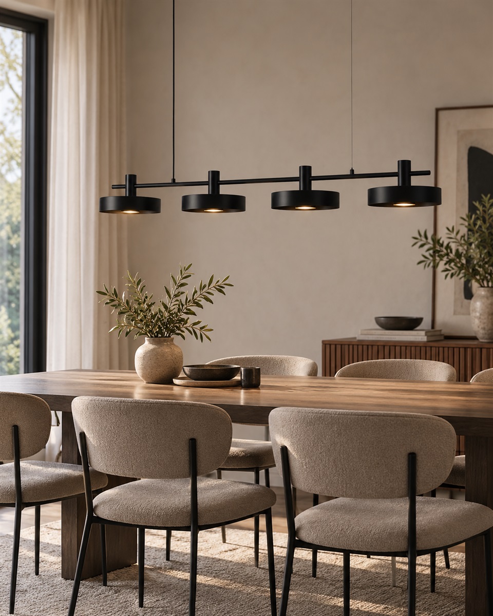 Birillo 130cm Schwarz hängelampe Von Nordic Lighting - Birillo ist eine moderne Pendelleuchte aus Metall mit stilvollem, grafischem Design.