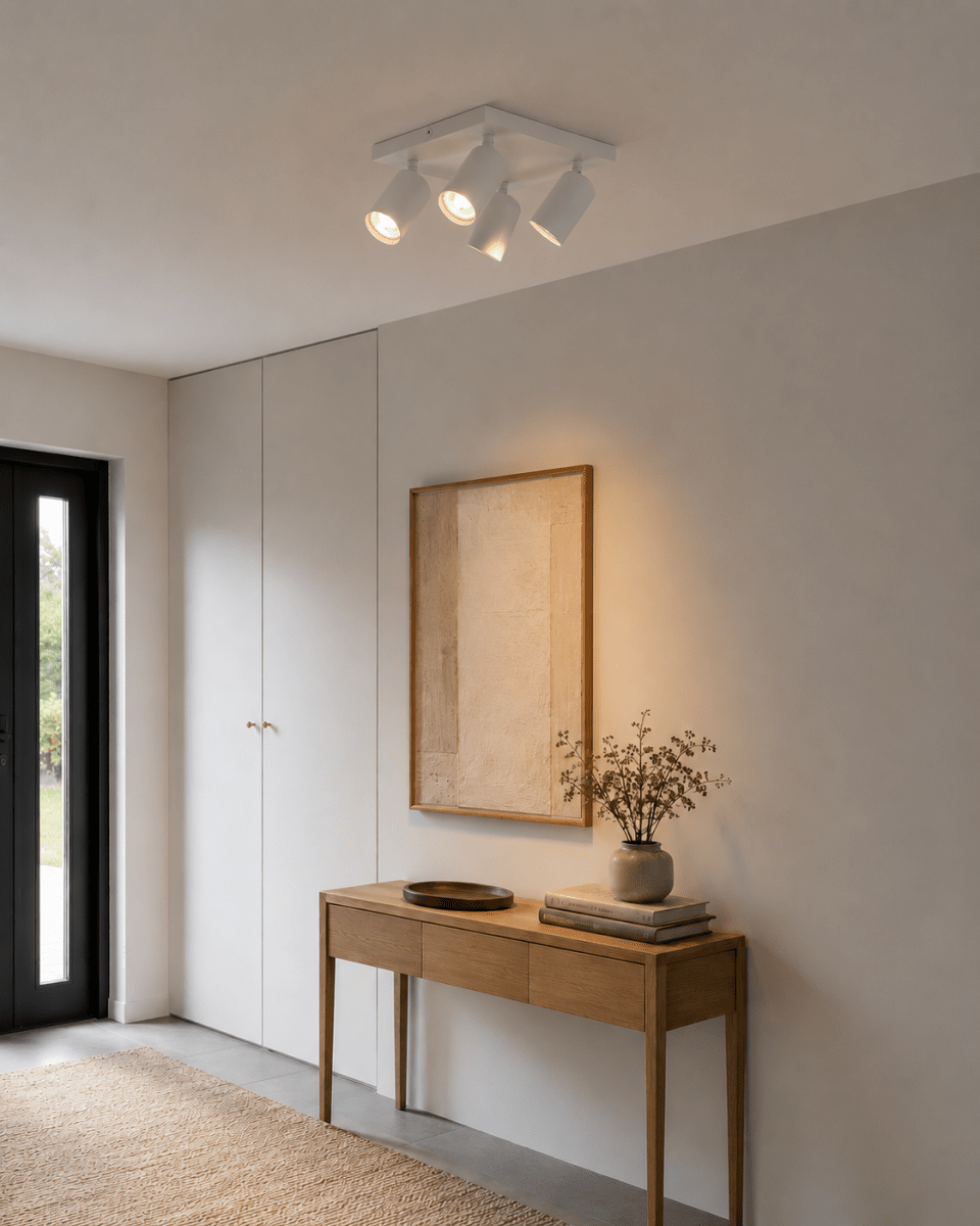 Crux 4 Weiß spotlight Von Nordic Lighting - Platzieren Sie ihn im Flur, in der K&uuml;che oder im Schlafzimmer.