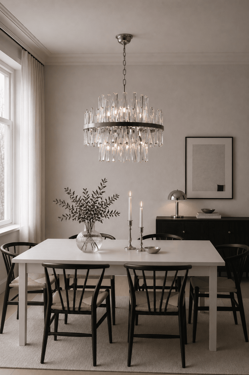 Berwick Ø50 Transparent kristall Von Lampan - Mit ihrem dekorativen Design wird Berwick zum beeindruckenden Blickfang &uuml;ber dem Esstisch, im Wohnzimmer oder im Flur und verleiht jedem Raum Eleganz und Atmosph&auml;re.
