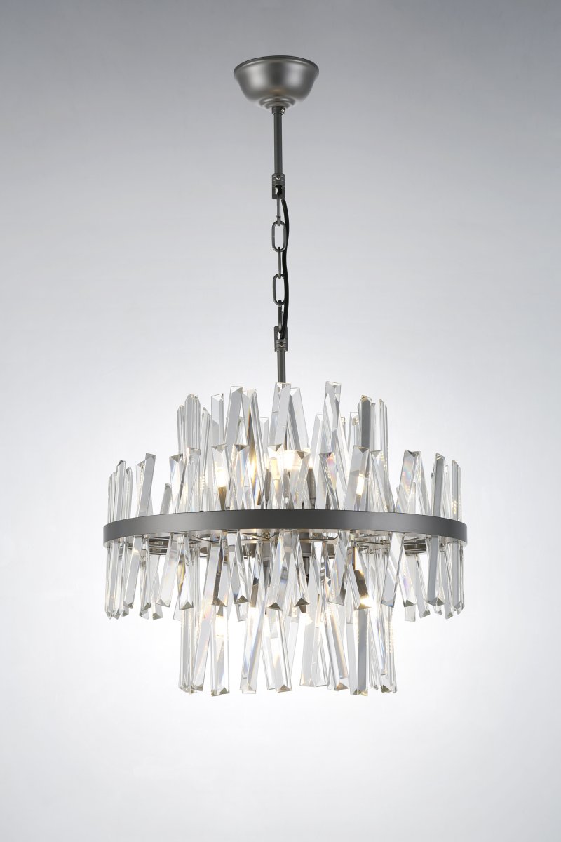 Berwick Ø50 Transparent kristall Von Lampan - Mit ihrem dekorativen Design wird Berwick zum beeindruckenden Blickfang &uuml;ber dem Esstisch, im Wohnzimmer oder im Flur und verleiht jedem Raum Eleganz und Atmosph&auml;re.