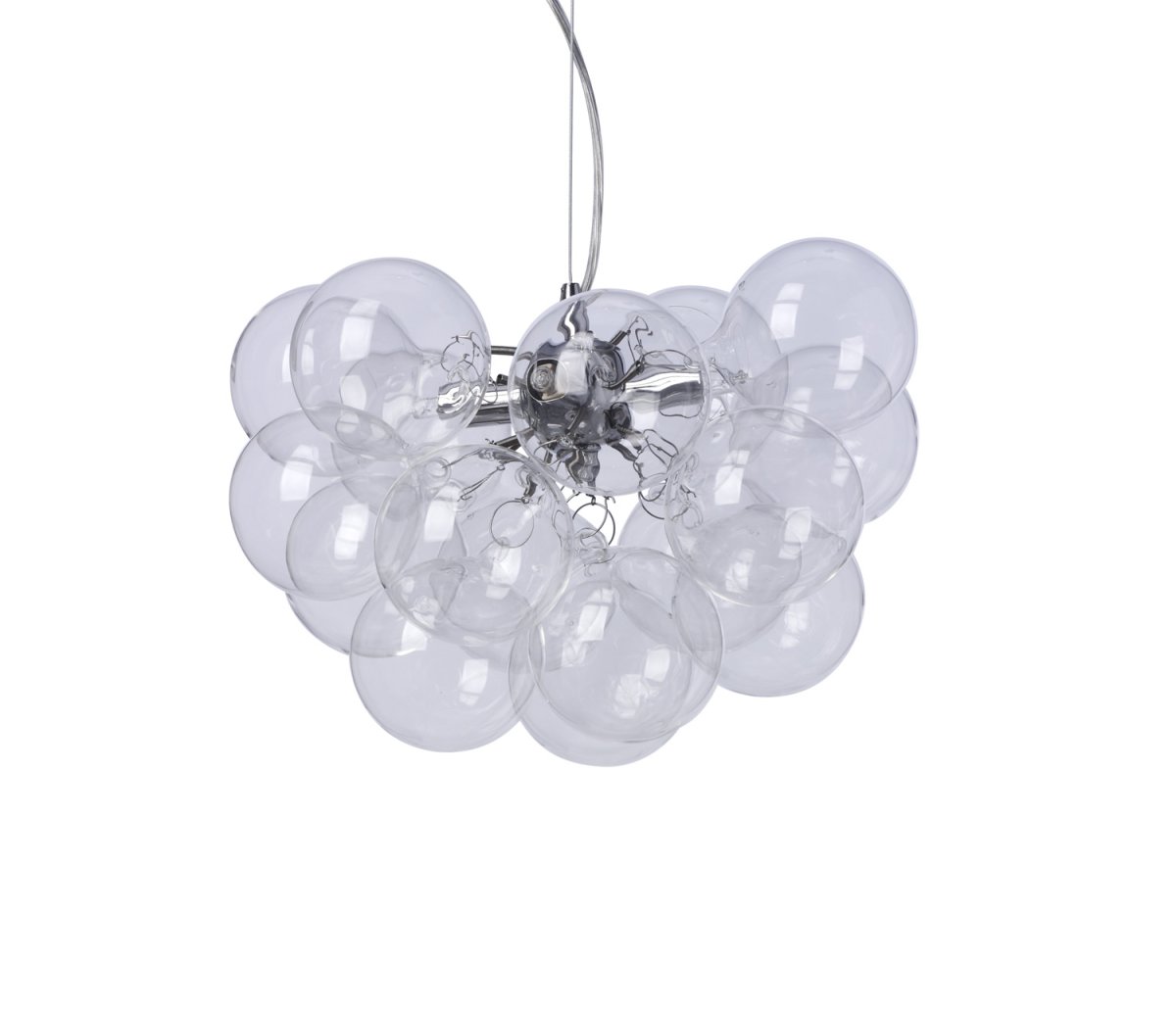 Monaco Ø40 Klar hängelampe Von Lampan - Es ist aus allen Blickwinkeln gleicherma&szlig;en sch&ouml;n und eignet sich daher ideal f&uuml;r eine zentrale Platzierung im Raum, wo es hervorgehoben wird und zum Blickfang wird.