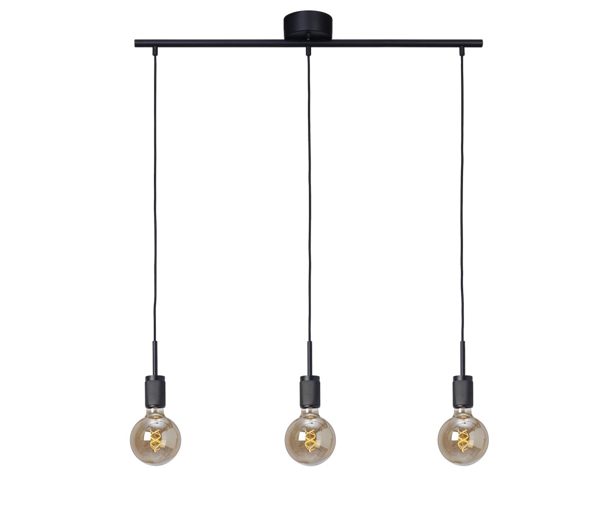 Rille 85cm Schwarz hängelampe Von Cottex - Die drei Lichtpunkte erzeugen eine luftige und harmonische Atmosphäre und eignen sich ideal zur Ausleuchtung größerer Räume.