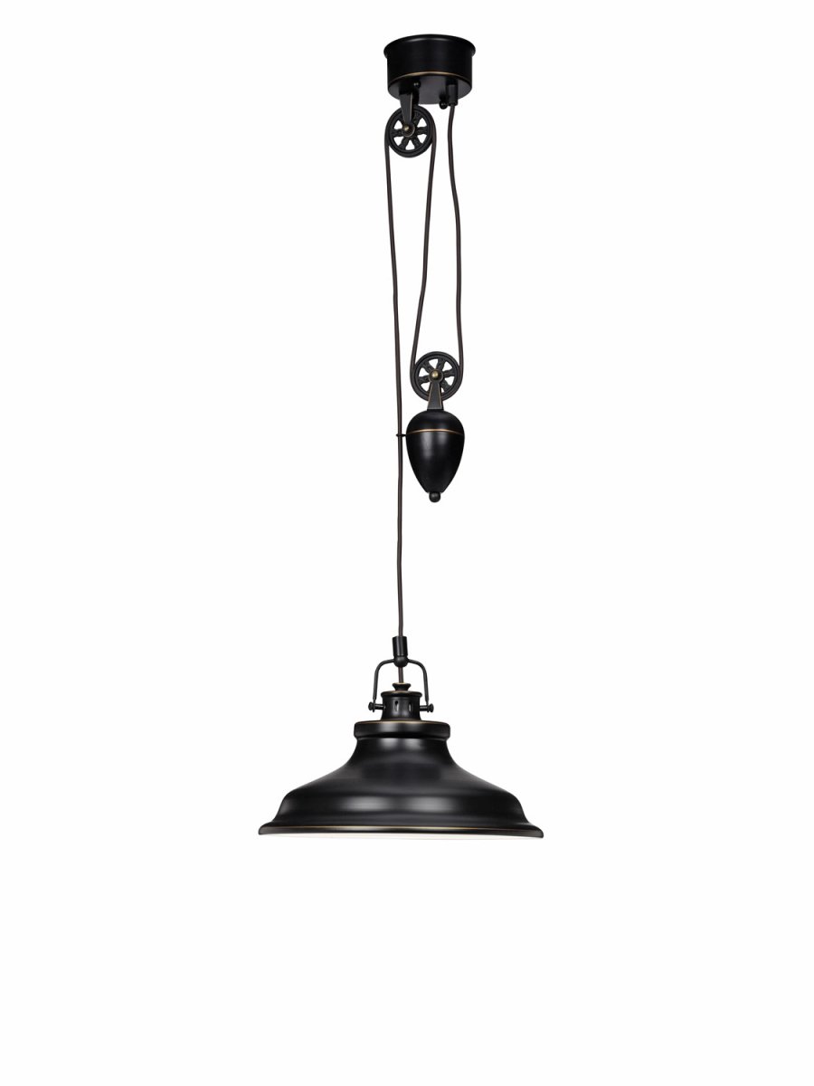 New Haven Ø37 Antikschwarz hängelampe Von Cottex - Die Lampe verfügt außerdem über eine Liftfunktion, mit der sich die Höhe einfach verstellen lässt.
