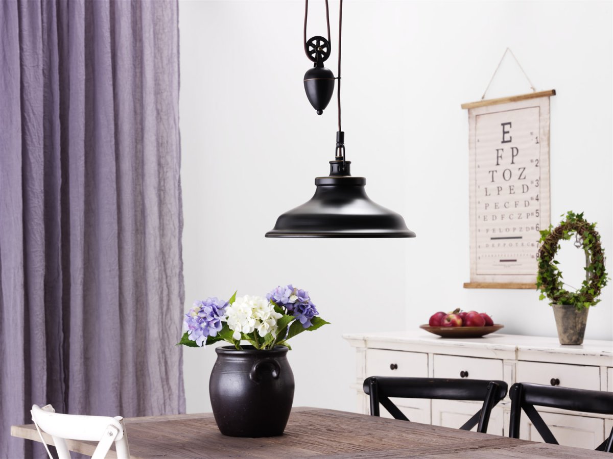 New Haven Ø37 Antikschwarz hängelampe Von Cottex - Die Lampe verfügt außerdem über eine Liftfunktion, mit der sich die Höhe einfach verstellen lässt.