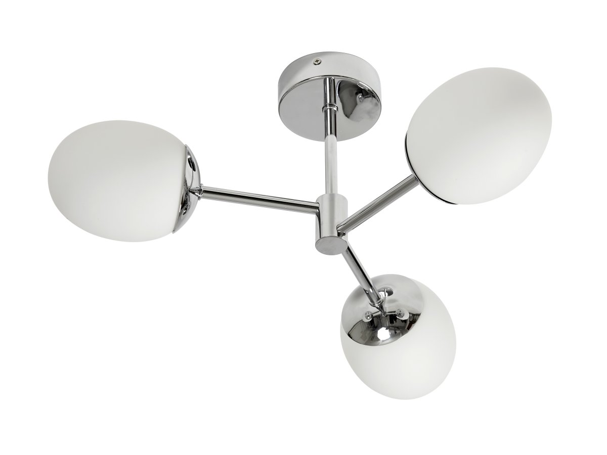 Klasen Ø47 Chrom badezimmerlampe Von Armaturhantverk - Mit ihrer glänzenden Chromoberfläche und den opalweißen Glasschirmen verbreitet sie ein gleichmäßiges und angenehmes Licht und ist somit ideal, um in Ihrem Badezimmer eine helle und frische Atmosphäre zu schaffen.