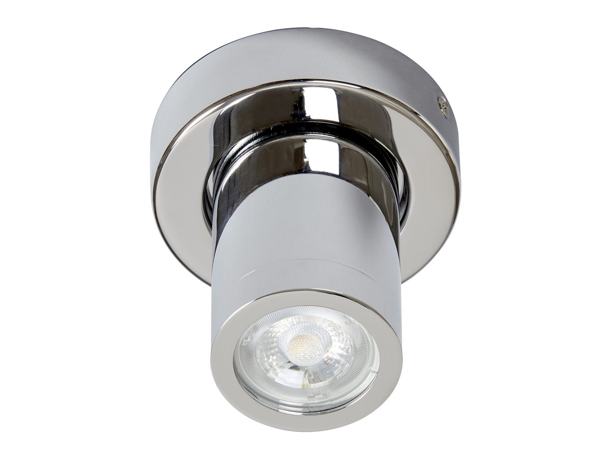 Torsö Ø10 Chrom badezimmerlampe Von Armaturhantverk - Der Strahler verfügt über die Schutzart IP44, was bedeutet, dass er für feuchte Umgebungen sicher und langlebig ist.