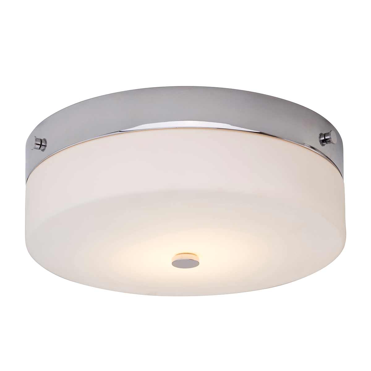 Tamar Ø30 Chrom poliert badezimmerlampe Von Elstead Lighting - Die Deckenleuchte Tamar in poliertem Chrom ist eine stilvolle und funktionale Beleuchtungslösung, die dank der Schutzart IP44 perfekt für Badezimmer geeignet ist, sich aber auch für Flure und Räume mit niedrigen Decken eignet.
