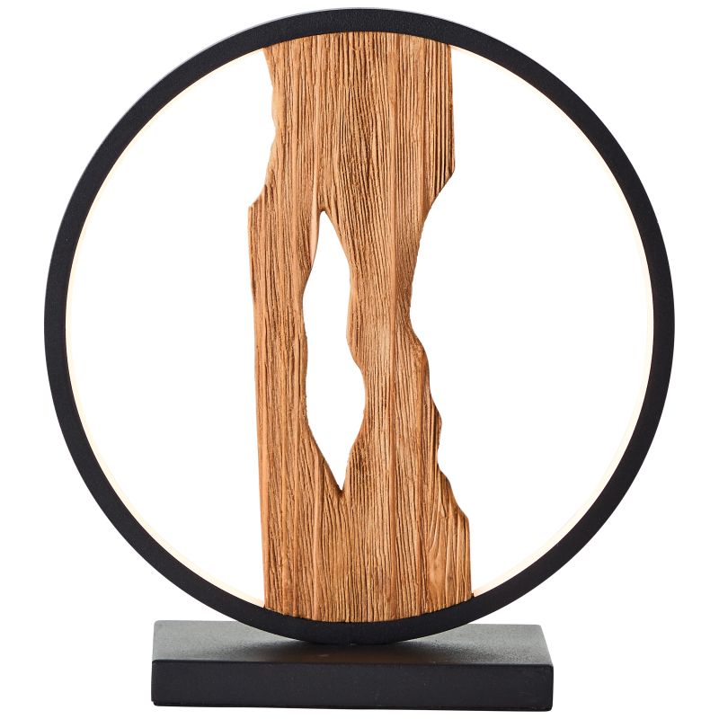 Chaumont 28cm Holz tischlampe Von Brilliant - Mit ihren natürlichen Holzelementen schafft die Leuchte eine warme und wohnliche Atmosphäre.