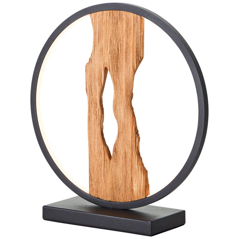 Chaumont 28cm Holz tischlampe Von Brilliant - Mit ihren natürlichen Holzelementen schafft die Leuchte eine warme und wohnliche Atmosphäre.