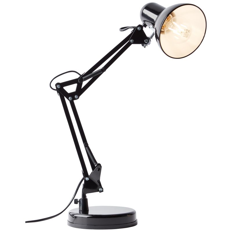 Henry 50cm Schwarz schreibtischlampe Von Brilliant - Sie dient sowohl als dekorative Beleuchtung als auch als praktisches Licht zum Lesen und Arbeiten.