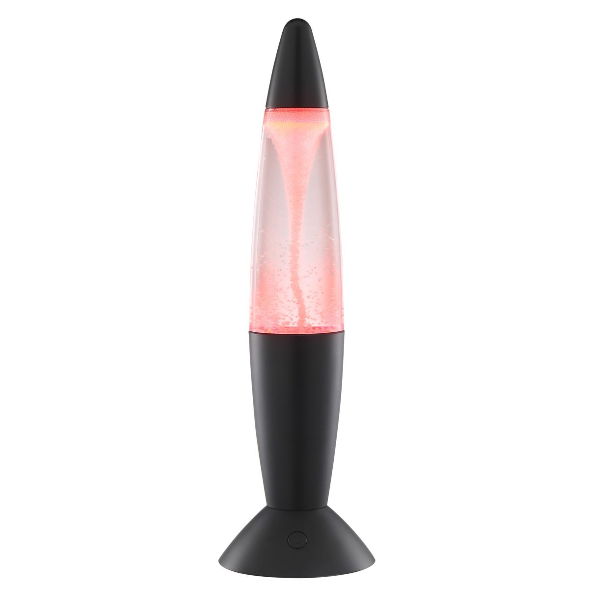 Stormlight 36cm Schwarz kinderlampe Von Brilliant - Die schwarze Lampe verfügt über eine integrierte RGB-LED-Beleuchtung, die in verschiedenen Farben leuchtet und den wirbelnden Effekt illuminiert.