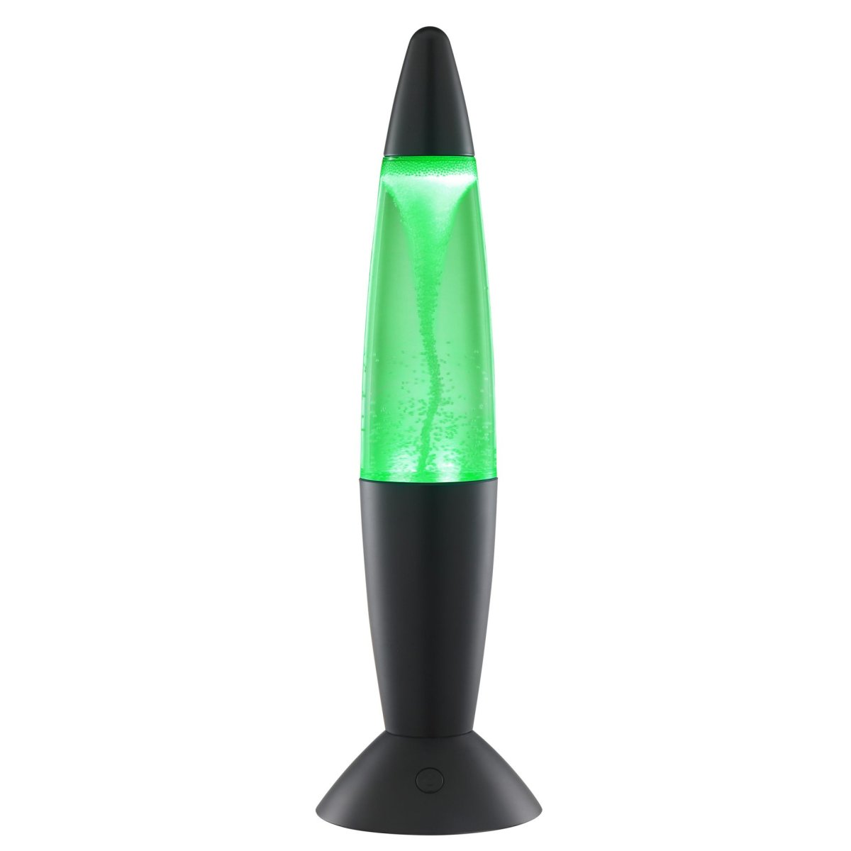 Stormlight 36cm Schwarz kinderlampe Von Brilliant - Die schwarze Lampe verfügt über eine integrierte RGB-LED-Beleuchtung, die in verschiedenen Farben leuchtet und den wirbelnden Effekt illuminiert.