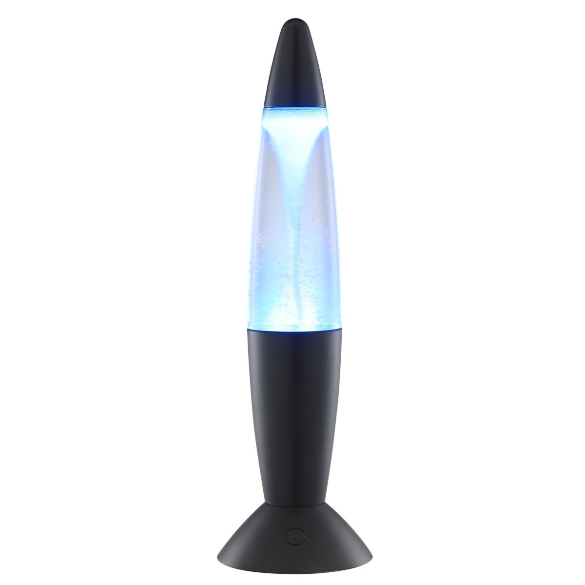 Stormlight 36cm Schwarz kinderlampe Von Brilliant - Die schwarze Lampe verfügt über eine integrierte RGB-LED-Beleuchtung, die in verschiedenen Farben leuchtet und den wirbelnden Effekt illuminiert.