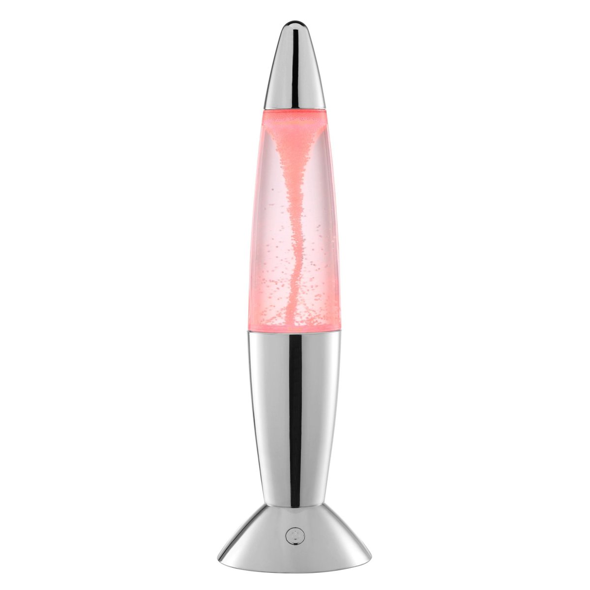 Stormlight 36cm Chrom kinderlampe Von Brilliant - Die chromfarbene Lampe verfügt über eine integrierte LED-Lichtquelle mit RGB-Beleuchtung, die in verschiedenen Farben wechselt und den wirbelnden Effekt beleuchtet.