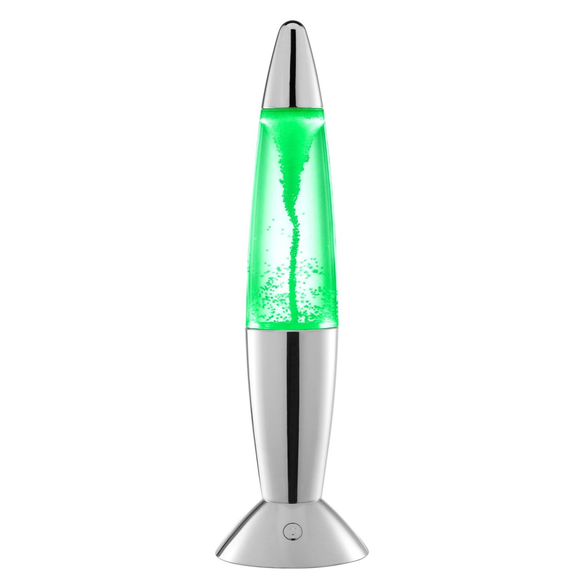 Stormlight 36cm Chrom kinderlampe Von Brilliant - Die chromfarbene Lampe verfügt über eine integrierte LED-Lichtquelle mit RGB-Beleuchtung, die in verschiedenen Farben wechselt und den wirbelnden Effekt beleuchtet.