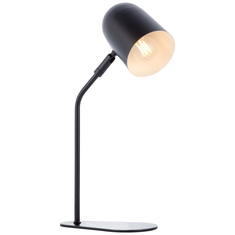 Tong 38cm Schwarz schreibtischlampe Von Brilliant - Dank des schwenkbaren Leuchtenkopfes l&auml;sst sich die Lichtrichtung leicht anpassen, um auch gr&ouml;&szlig;ere oder verwinkelte Fl&auml;chen zu trocknen und dunkle Ecken zu vermeiden.