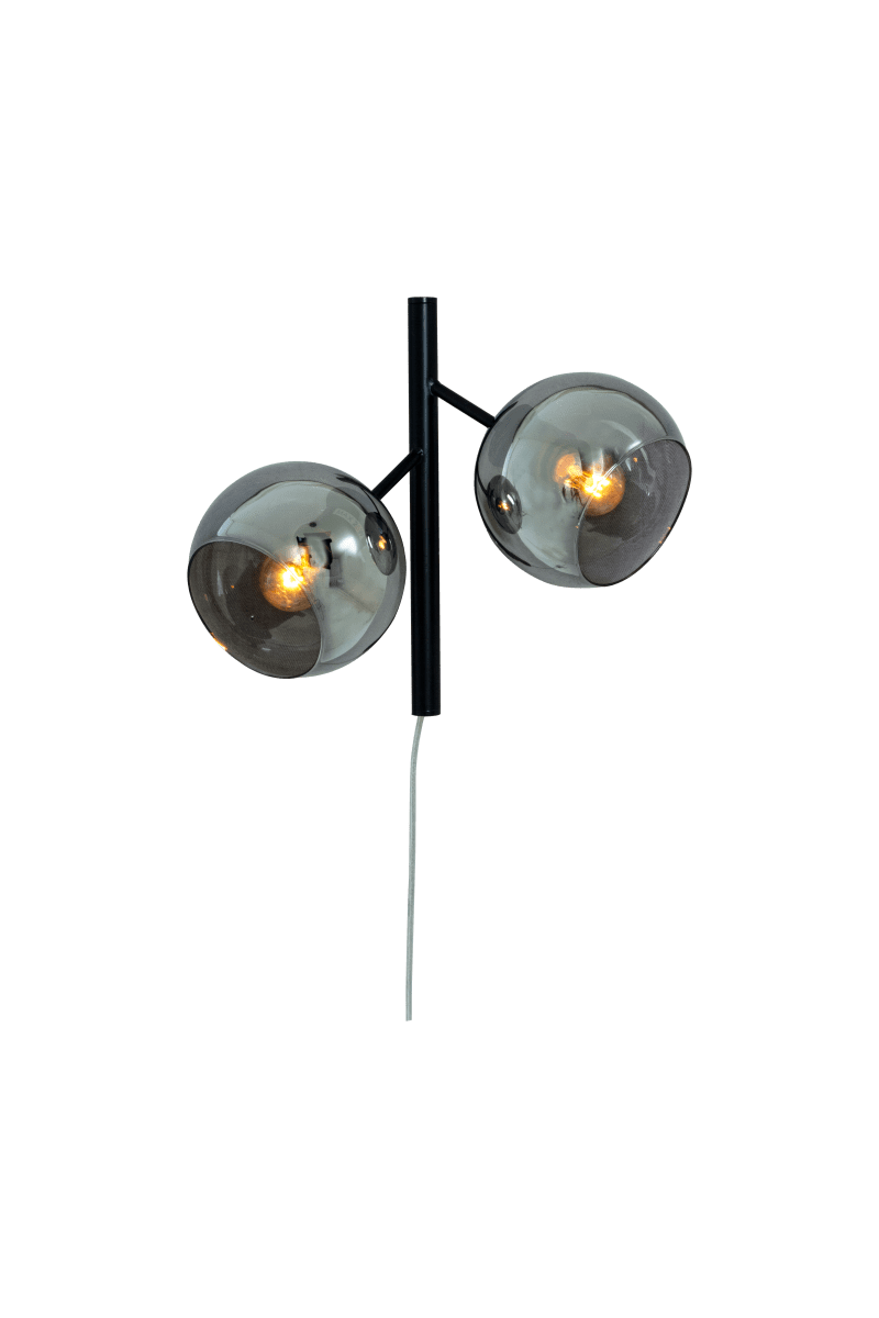 Atom 33cm Rauchgrau wandlampe Von Aneta Lighting - Die Atom-Wandleuchte ist ein aufregender Blickfang im Flur, auf der Treppe, im Wohnzimmer oder wo auch immer Sie sie aufstellen möchten.