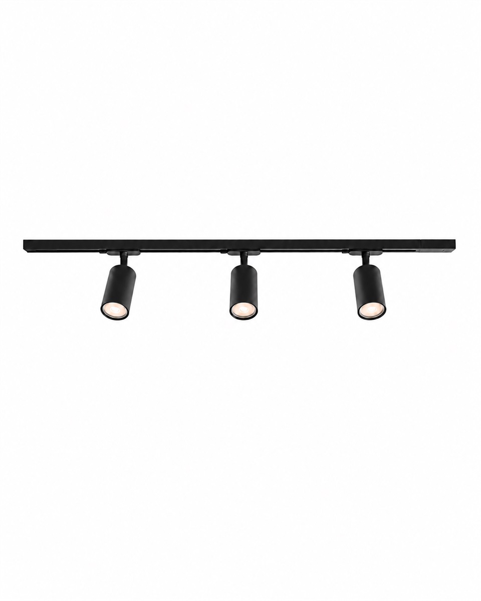 Forma 3-sett Schwarz Von Nordic Lighting - Ein komplettes Set aus Schienen und Strahlern von Nordic Lighting.