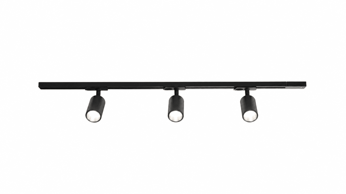 Forma 3-sett Schwarz Von Nordic Lighting - Ein komplettes Set aus Schienen und Strahlern von Nordic Lighting.