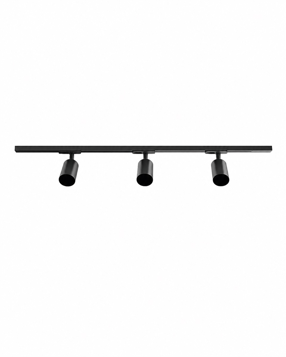 Forma 3-sett Schwarz Von Nordic Lighting - Ein komplettes Set aus Schienen und Strahlern von Nordic Lighting.