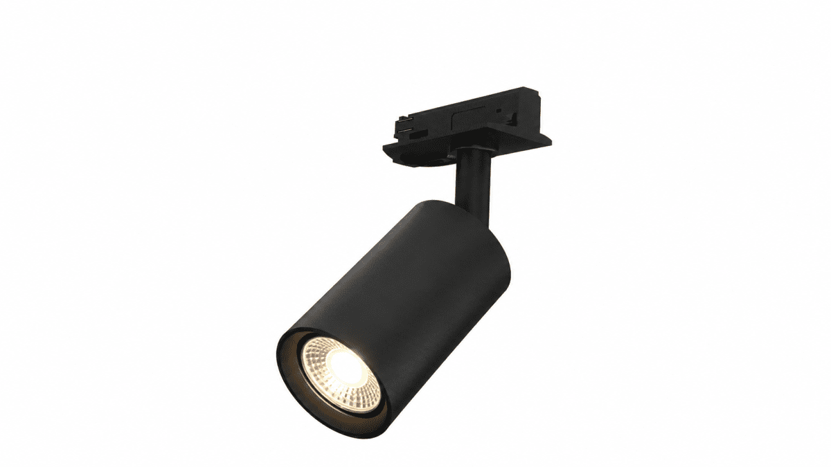 Forma spot Schwarz Von Nordic Lighting - Strahler k&ouml;nnen nach Bedarf in die Schiene eingesetzt und die Lichtrichtung angepasst werden.