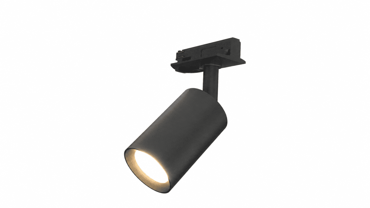 Forma spot Schwarz Von Nordic Lighting - Strahler k&ouml;nnen nach Bedarf in die Schiene eingesetzt und die Lichtrichtung angepasst werden.