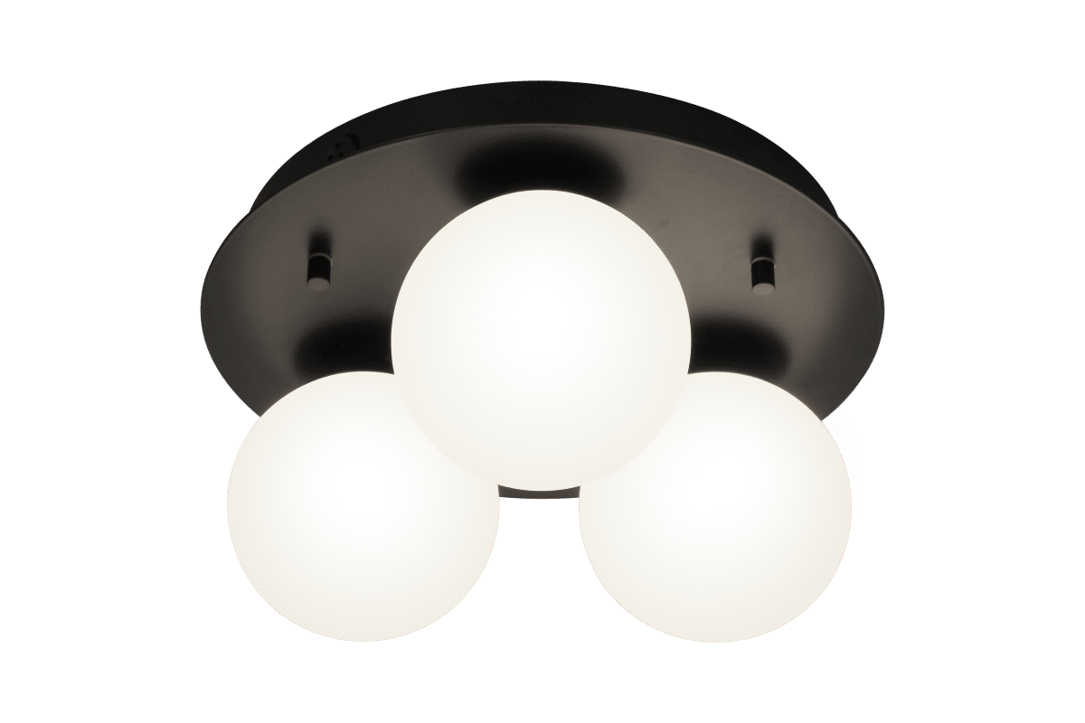 Nicosia Ø25 Schwarz badezimmerlampe Von Aneta Lighting - 3 x 25 W G9, nicht im Lieferumfang enthalten.