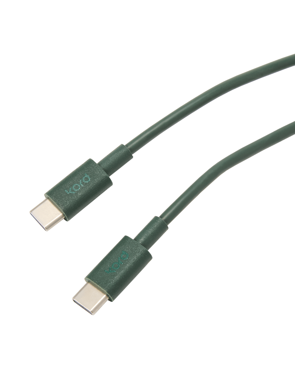 USB-C zu USB-C Dunkelgrün Von Kord - Eine elegante L&ouml;sung, die Design und Funktion vereint.