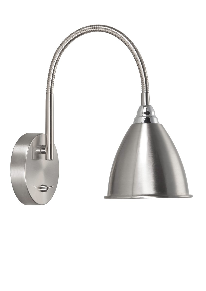 Smögen Nickel leselampe Von Armaturhantverk - Durch die matte Oberfläche und das stilvolle Design fügt sich die Lampe in moderne und klassische Umgebungen ein.