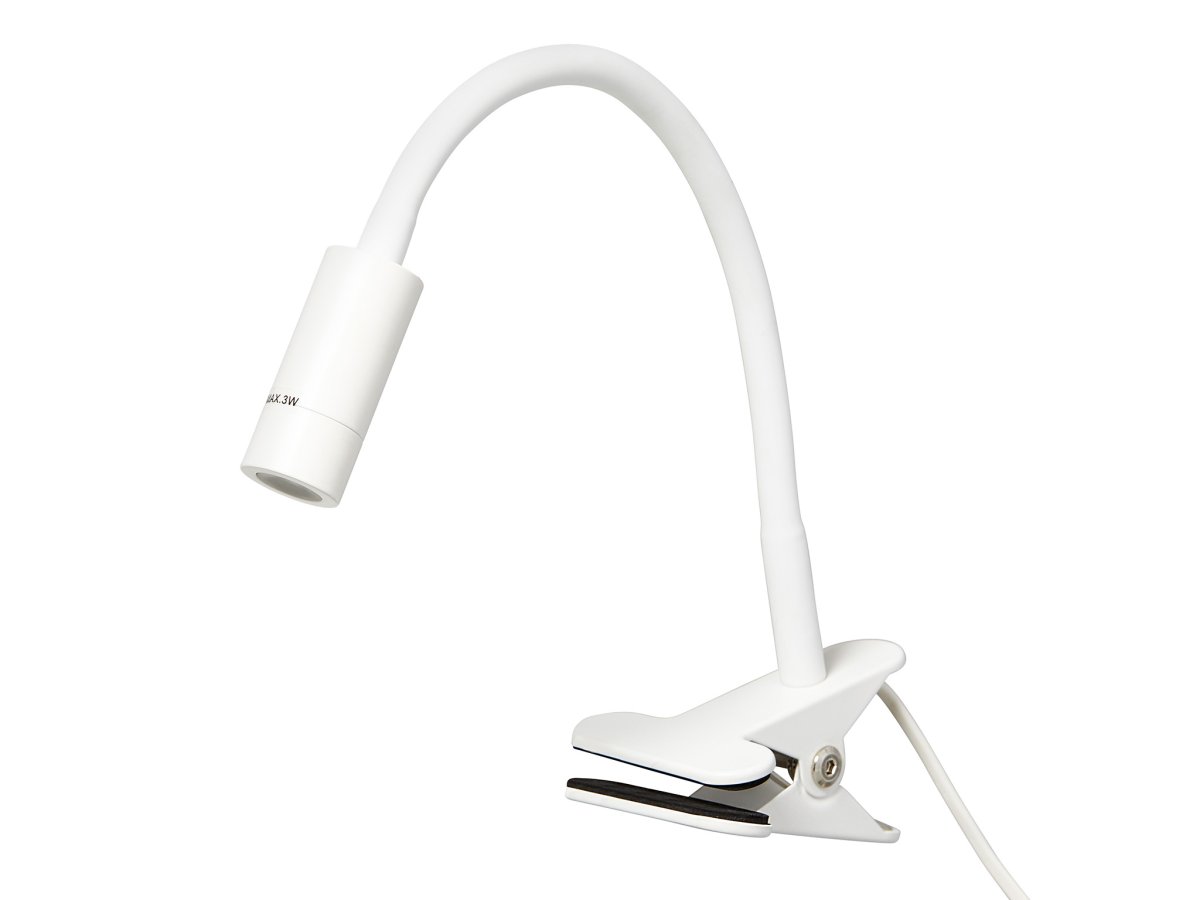 Arholma Weiß klemmlampe Von Armaturhantverk - Mit der starken Klemme l&auml;sst sich die Lampe an unterschiedlichen Oberfl&auml;chen befestigen und bietet Ihnen so maximale Flexibilit&auml;t.