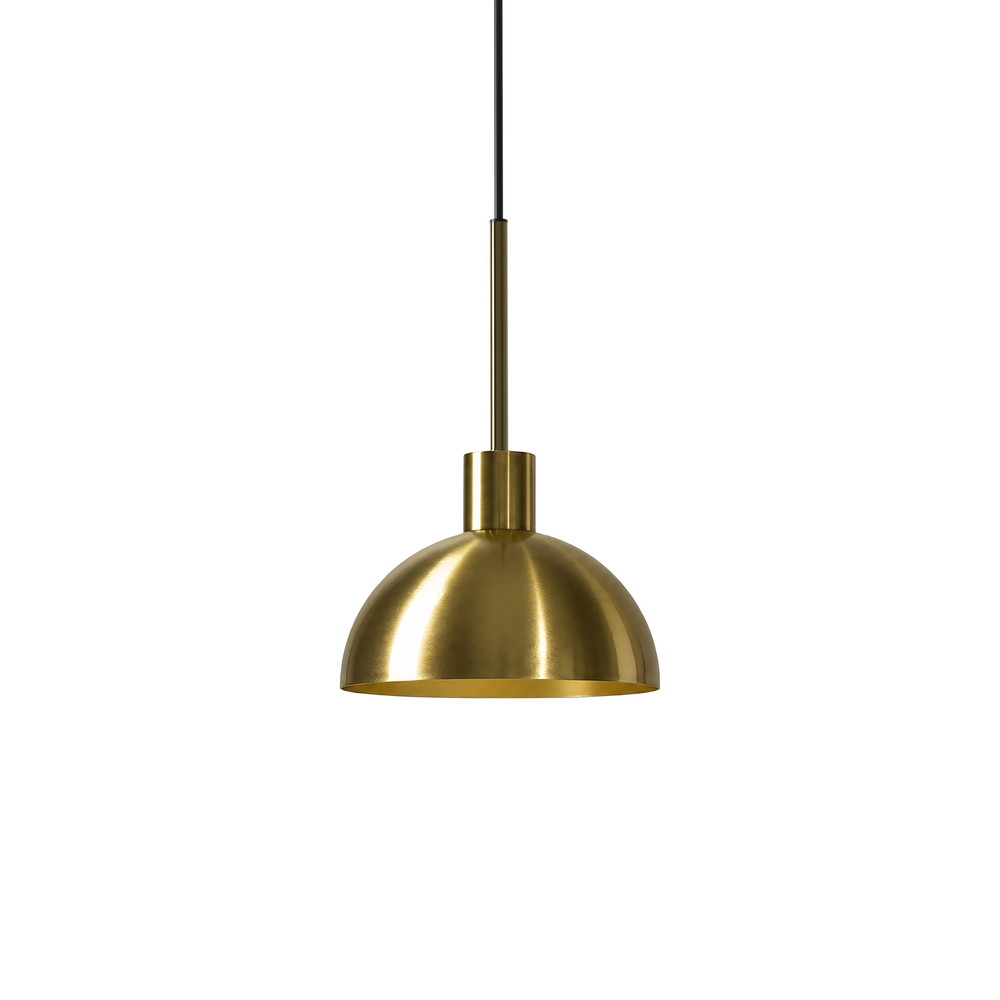 Vienda Ø20 Messing hängelampe Von Herstal - Vienda ist eine stilvolle Pendelleuchte aus Metall mit satiniertem Messingfinish und zeitlosem Design.