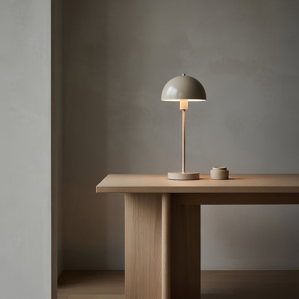 Vienda 48cm Beige tischlampe Von Herstal - 