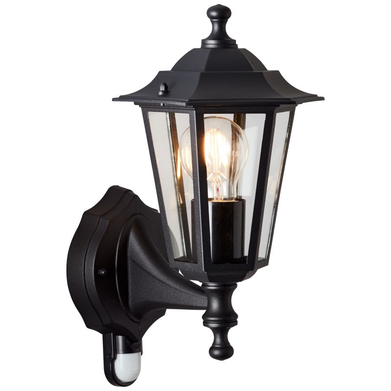 Carleen Schwarz außenlampe Von Brilliant - Sie ist sowohl dekorativ als auch praktisch und sorgt an dunklen Abenden für eine sichere Beleuchtung der Hausfassade.