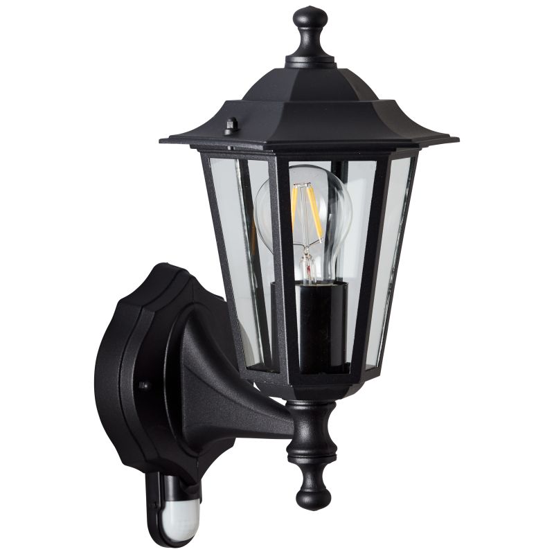 Carleen Schwarz außenlampe Von Brilliant - Sie ist sowohl dekorativ als auch praktisch und sorgt an dunklen Abenden für eine sichere Beleuchtung der Hausfassade.
