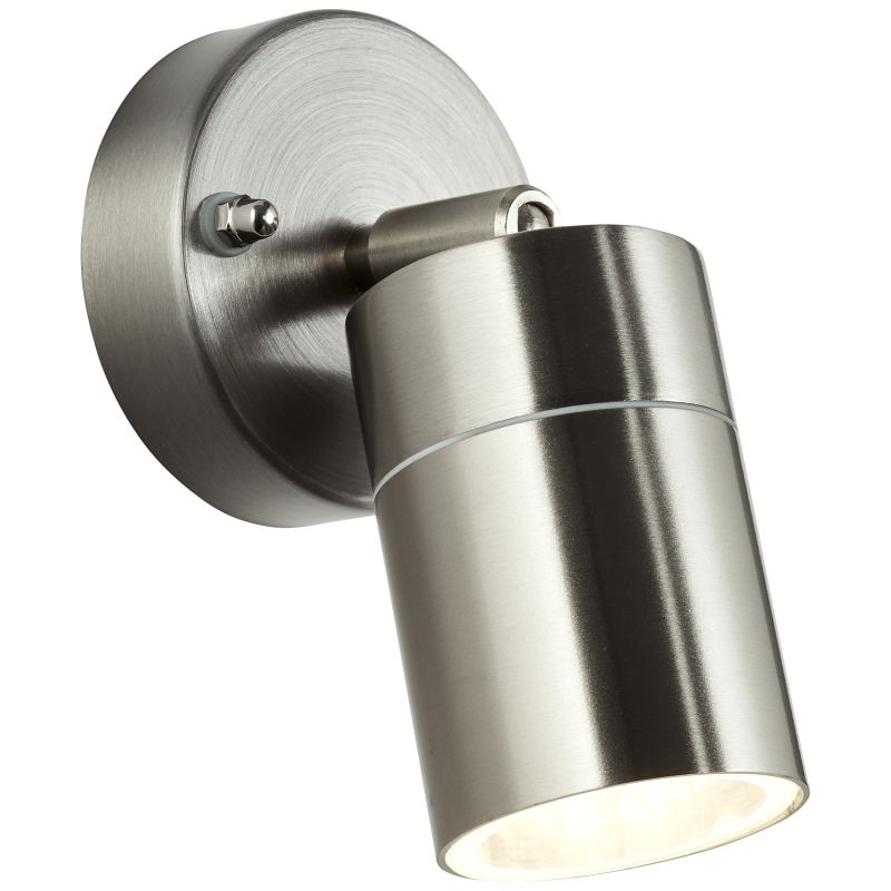 Jandy Stahl außenlampe Von Brilliant - Jandy ist eine vielseitige Wandleuchte, die sich perfekt für den Eingang eignet – aber auch zur Beleuchtung des Schlüssellochs im Dunkeln und als dekorative Fassadenbeleuchtung.