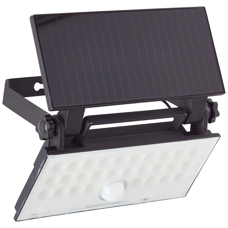 Luton Schwarz solarleuchte Von Brilliant - Dank Solarenergie ist die Leuchte umweltfreundlich und kosteng&uuml;nstig, und der integrierte Bewegungsmelder verf&uuml;gt &uuml;ber drei Einstellungen f&uuml;r optimale Beleuchtung.