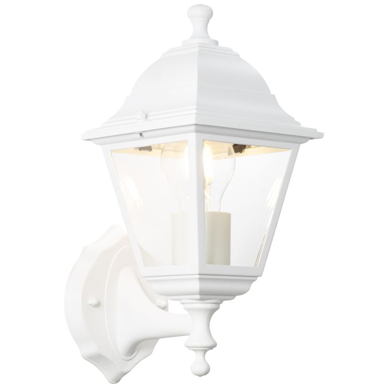 Nissie Weiß außenlampe Von Brilliant - Die Nissie Wandleuchte eignet sich perfekt zur Beleuchtung von Eingängen oder Terrassentüren und schafft Sicherheit an dunklen Abenden.